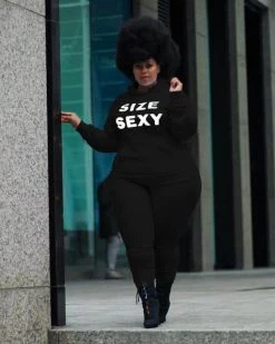 韩语琳 Casual Letter Print Basic Hooded Set