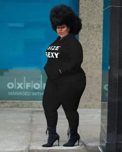 韩语琳 Casual Letter Print Basic Hooded Set