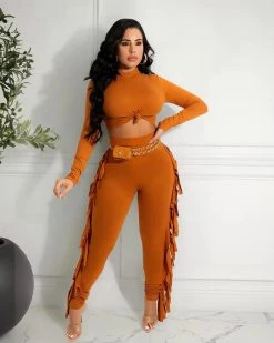 欧依菲 Fringe Me Pants Set