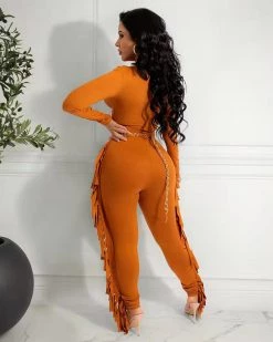 欧依菲 Fringe Me Pants Set