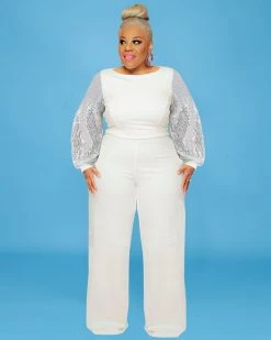 Divanewlook Runway Sequin Jumpsuit New In