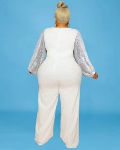 Divanewlook Runway Sequin Jumpsuit New In