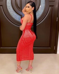 维妮亚 Victoriana Mesh Rhinestones Dress