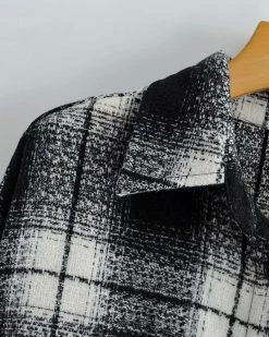 鸿诺 New In Long Line Plaid Shacket