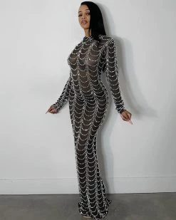 馨衣竹 New In Ileana Sequins Mesh Gown