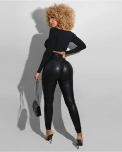 鑫芬洋 Leather Pants