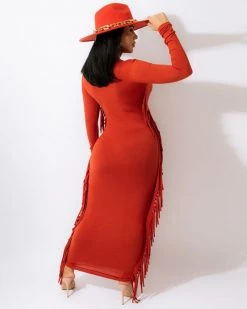 Divanewlook ROUND NECK LONG DRESS New In