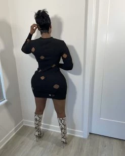 Divanewlook PULLOVER HOLLOW OUT DRESS