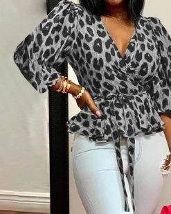 Divanewlook LOOSE LEOPARD PRINT TOP 8 Divanewlook LOOSE LEOPARD PRINT TOP
