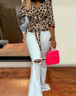Divanewlook LOOSE LEOPARD PRINT TOP 11 Divanewlook LOOSE LEOPARD PRINT TOP