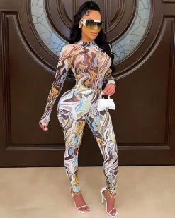 Divanewlook New In INK GRAFFITI JUMPSUIT