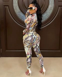 Divanewlook New In INK GRAFFITI JUMPSUIT