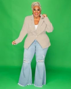 明创 Sale Gold Button Blazer 19 明创 Sale Gold Button Blazer