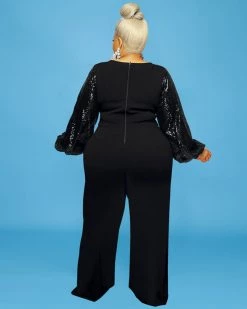 Divanewlook Runway Sequin Jumpsuit New In