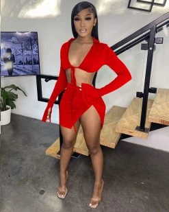 Divanewlook BANDAGE LONG SLEEVE SWIMSUIT