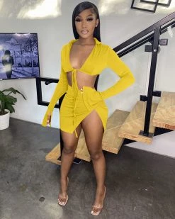 Divanewlook BANDAGE LONG SLEEVE SWIMSUIT