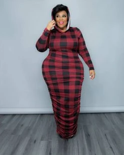 Divanewlook PLAID PLEATED DRESS