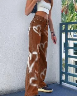 Divanewlook HEART GRAFFITI JEANS New In