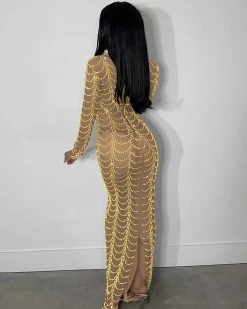 馨衣竹 New In Ileana Sequins Mesh Gown