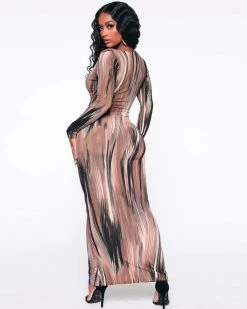 艾尔嘉斯 Tie Detail Midi Dress New In