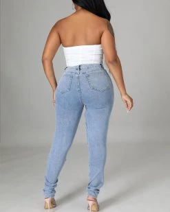 Divanewlook CREATIVE STRAP JEANS