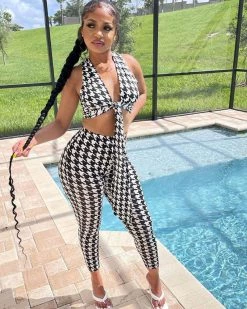 Divanewlook New In LOW-CUT PANTS SET