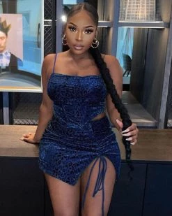 Divanewlook New In LEOPARD PRINT SKIRT SET