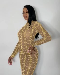 馨衣竹 New In Ileana Sequins Mesh Gown