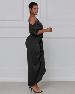 达澜 New In Ruched Front Dress