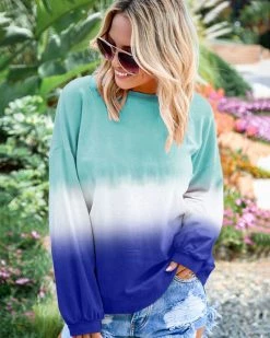 Divanewlook TIE DYEING GRADIENT TOP