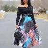 Divanewlook New In GRAFFITI PLEATED SKIRT