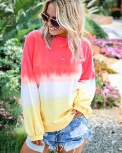 Divanewlook TIE DYEING GRADIENT TOP