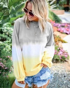 Divanewlook TIE DYEING GRADIENT TOP