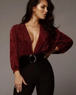 Divanewlook LOW COLLAR FOLD ROMPER