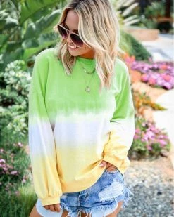 Divanewlook TIE DYEING GRADIENT TOP