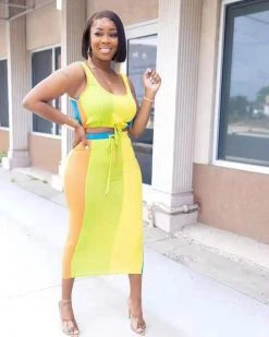 Divanewlook New In COLOR SPLICING PIT STRIP SET