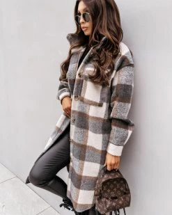 鸿灏 Paint The Town Plaid Jacket