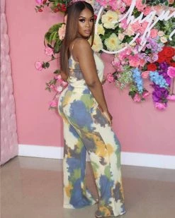 Divanewlook TIE-DYED LEISURE PANTS SET New In