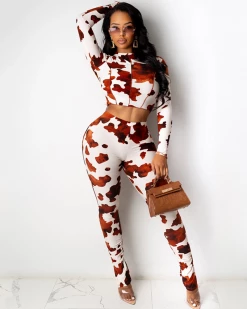 Divanewlook New In Tropical Season Pant Set