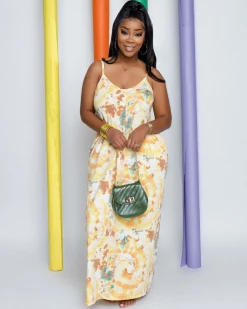 Divanewlook RAINBOW WATERCOLORS DRESS New In 9 Divanewlook RAINBOW WATERCOLORS DRESS New In