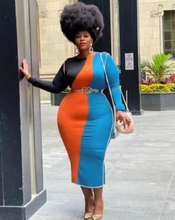 欧时尚 Power Trip Midi Dress New In