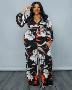 鸣达 Black Flower Bomb Jumpsuit