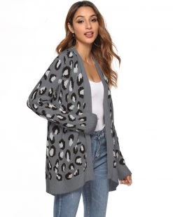 Divanewlook Leopard Print Thin Coat