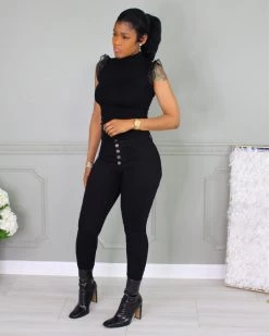 玉源 Stretch Button Jeans New In