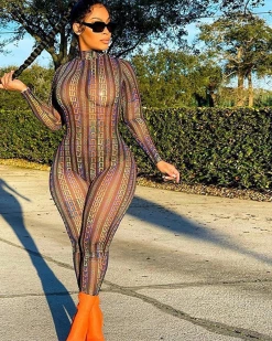 逸美 LOST IN THE MAZE MESH JUMPSUIT New In