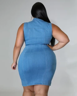 诗晨 Vyvyan Denim Dress New In