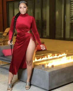 姗妮蔓 THE LONG RUN SLINKY VELVET MIDI DRESS New In