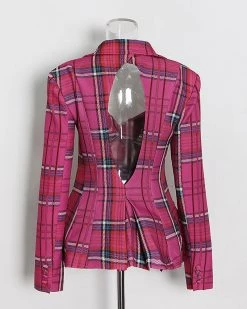 欧樊 SEXY PLAID BLAZER 4 欧樊 SEXY PLAID BLAZER