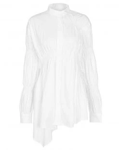 晶美尚品 Ruffle Button Design Shirt Dress
