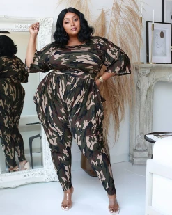 卡曼尼 New In Let You Go Camo Set